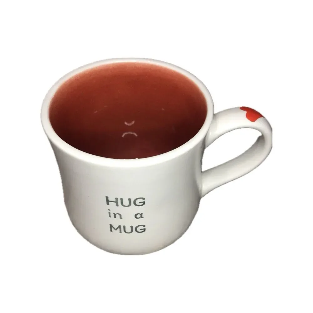 Williams Sonoma Ceramic White Red Coffee Mug Hug In A Mug Valentine’s Day Heart
